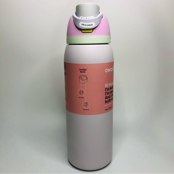 OWALA Candy Coated Pink FreeSip Stainless Steel Water Bottle 40oz NEW! - Picture 3 of 9